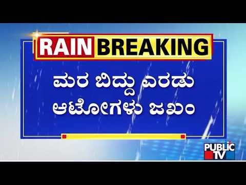 Two Autos Damaged Due To Tree Fall Near Rajajinagar ESI Hospital