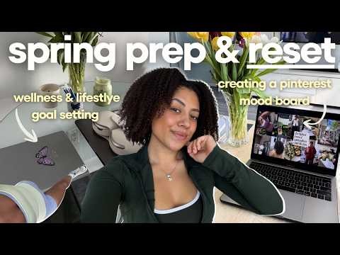 preparing for SPRING 🌷 setting new wellness & lifestyle goals + making a pinterest mood board! 🤍