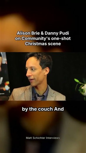 Alison Brie & Danny Pudi on Community's one-shot Christmas scene #shorts