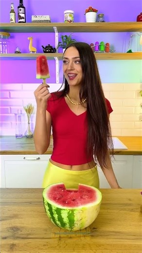 🍉 Sweet Tooth No More! DIY Watermelon Ice Cream 🍦 | Healthy Treats for Kids #shorts