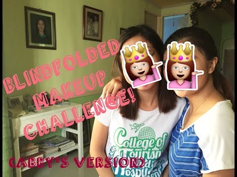 PART 1 - Blindfolded Makeup Challenge with Abby and Bey!