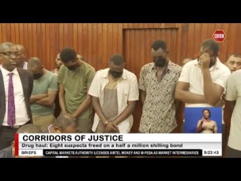 Eight suspects charged over 24kg of methamphetamine freed on Sh500,000 bond