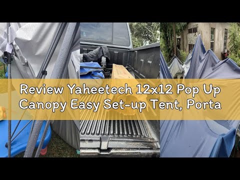 Review Yaheetech 12x12 Pop Up Canopy Easy Set-up Tent, Portable Outdoor Canopy Instant Tent, Commerc
