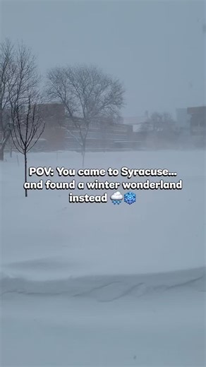 Syracuse Cru on Instagram: "Hey Cru! We miss you! Curious what's happening on campus while you're gone? SNOW! ❄️ SO ❄️ MUCH❄️ SNOW❄️ Campus has had over a foot of snow fall in the last 24 hours with more in the forecast! While we hope you are somewhere warm and cozy, we are excited for all the winter activities we have planned for next semester! Are you excited for the snow??"