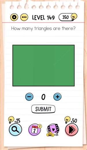 Brain Test Level 149: How Many Triangles? 🔺 (THE TRICK REVEALED!) 🧩 #Shorts