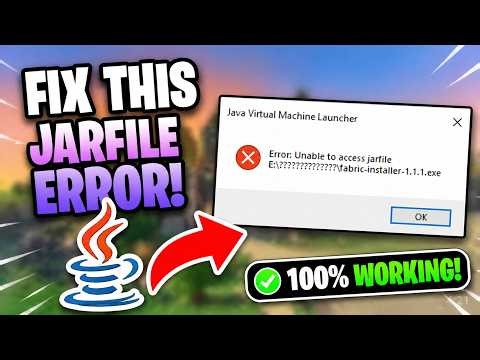Hot to Fix Error: Unable to access jarfile Java Virtual Machine Launcher 2026