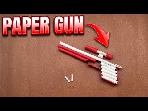 How to make paper gun easy and fast that shoots paper bullets | DIY paper gun 