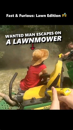 Wanted Man Tries To Outrun Deputies On A LAWNMOWER 🚜 #shorts #bodycam #police