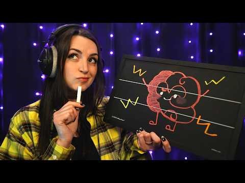 ASMR | IQ Test with Answer Explanations on a Chalkboard