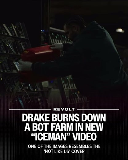 He burned the whole place to the ground 🤯 Drake took down an entire bot farm in one of his new “ICEMAN” videos 😳🔥 #drake #iceman