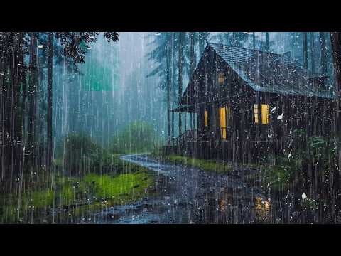 Calm Your Mind with Rain ⚡ No Ads | Heavy Rainfall & Thunder on Metal Roof for Focus and Deep Sleep