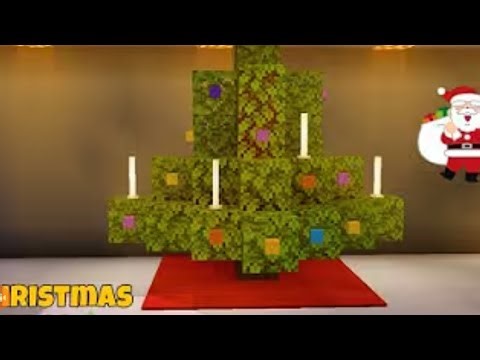 A beautiful Christmas tree in minecraft in easy [Christmas edition]