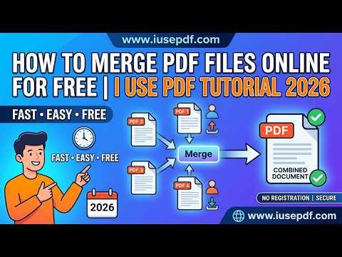 How To Merge PDF Files Online For Free | I Use PDF Tutorial 2026