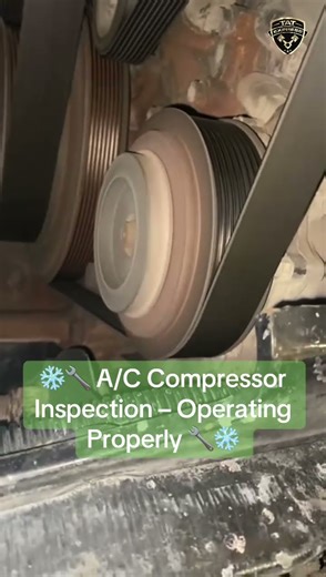 ❄️🔧 A/C Compressor Inspection – Operating Properly 🔧❄️