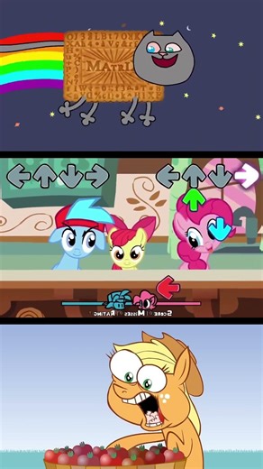 Nom Nom Nom with Applejack & Rainbow Dash Little Pony Mod Friday Night Funkin' Game