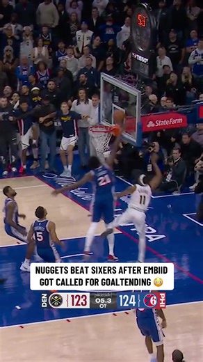 NUGGETS-SIXERS WILD OT ENDING 🤯 #nba #basketball #sixers #nuggets #joelembiid