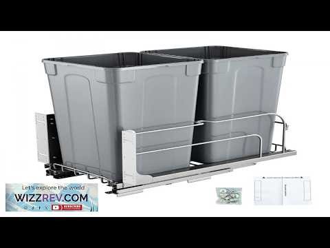 VEVOR Under Cabinet Pull Out Trash Can Double 27QT