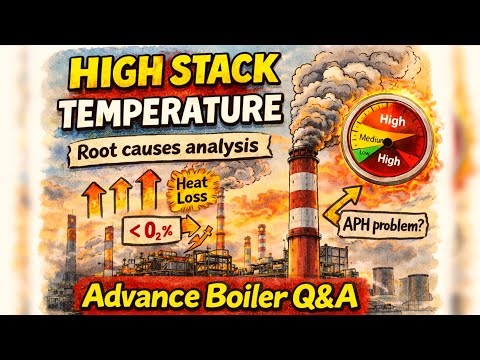 High Stack Temperature in Boiler | Boiler Efficiency Loss Explained | Power Plant interview Q&A