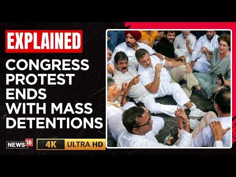 Rahul Gandhi Detained During Congress Protest Near PM Residence | NEET Paper Leak | Politcs | N18V