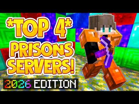 TOP 4 PRISON SERVERS *2026* | Best Minecraft OP Prison | 1.8/1.19/1.20+ JAVA & BEDROCK SERVER