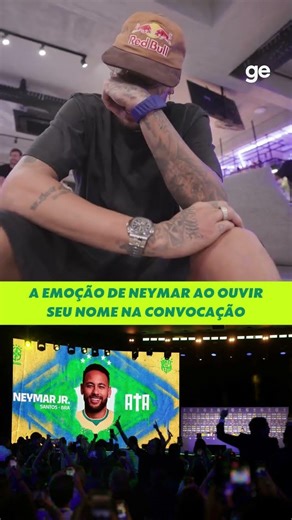 MUITA EMOÇÃO! VEJA A REAÇÃO DO NEYMAR AO OUVIR SEU NOME NA CONVOCAÇÃO | #shorts | ge.globo