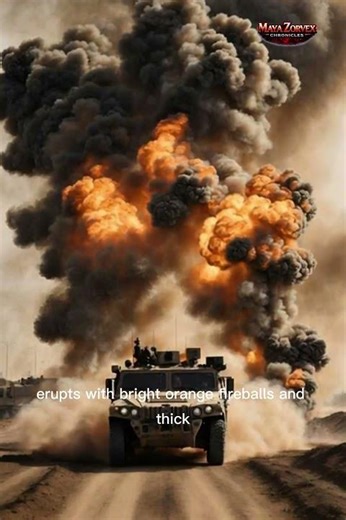 Intense Military Explosion Scene | Humvee Driving Through Desert Chaos