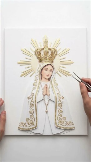 ✨ Did you know this about Our Lady of Fatima? #paperart
