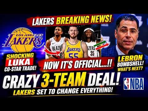 Lakers Breaking News: SHOCKING Luka Co-Star Trade, Crazy 3-Team Deal & LeBron Bombshell!