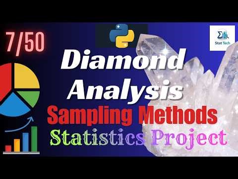 Statistics Project | Python | Diamond Analysis | Sampling methods, t-test, ANOVA, Correlation | Stat