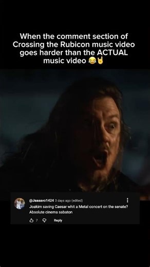 When the comments on our Crossing The Rubicon music video go harder than the ACTUAL music video. 😂