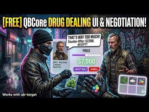 [FREE] Realistic Drug Selling Script for QBCore | Custom UI & Negotiation System