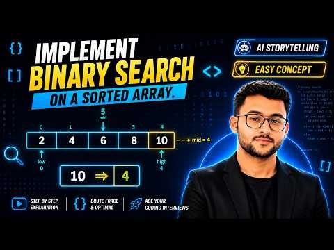 Binary Search Explained: Brute Force to Optimal Solution (Coding Interview)