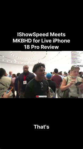 The internet finally collided when IShowSpeed ran into the legendary MKBHD! Witness the hilarious moment when Speed fanboys over his tech idol and demands a live review of the iPhone 18 Pro. It’s the crossover nobody expected, featuring Marques Brownlee’s signature professional breakdown even while put on the spot by Speed’s chaotic energy. Seeing these two worlds meet is pure gold! #IShowSpeed #MKBHD #iPhone18Pro #TechReview #CreatorCrossover #FunnyMoments #TechTok