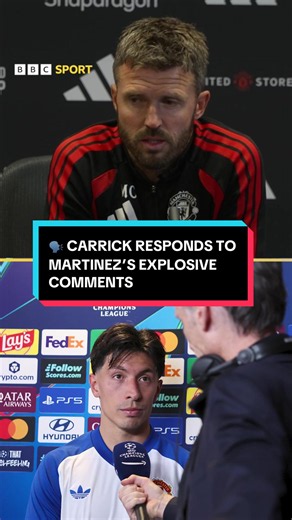 🗣️ Man Utd boss Michael Carrick says the club have moved on from Lisandro Martinez's explosive comments after their 2-0 Champions League defeat by Atletico Madrid. #ManUtd #Carrick #LisandroMartinez #PremierLeague #ChampionsLeague