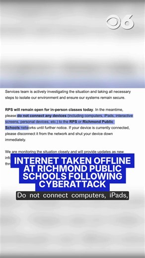 Richmond Public Schools Superintendent Jason Kamras confirmed a cybersecurity incident Wednesday that has taken the district's internet offline, disrupting phone service, email, and online tools.
