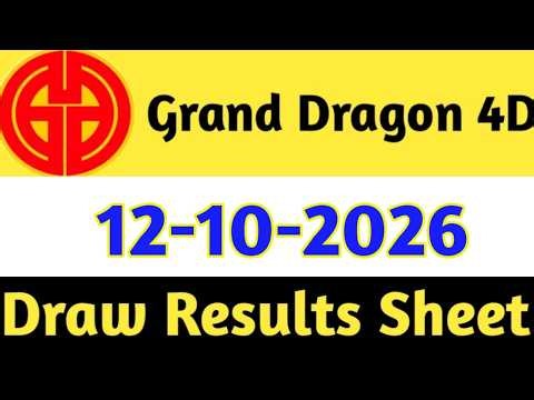 12-10-2026 Grand Dragon Today 4D Results | 4d Malaysia Live Today | Today 4d Result Live