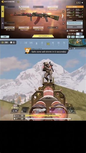 AK 47 BEST GUNSMITH IN CODM #1vs4 #codm #codmslayer #shorts #ak47