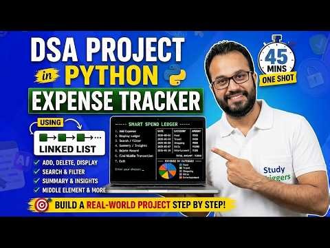 Learn Linked List with One Project 🔥 | Expense Tracker in Python | DSA Project