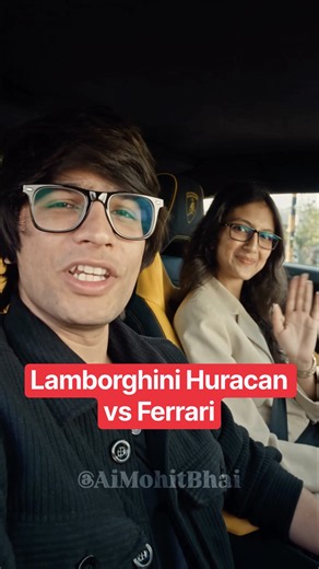 Lamborghini Huracan vs Ferrari 2 supercar race with Sourav joshi and avantika #huracan #carrace