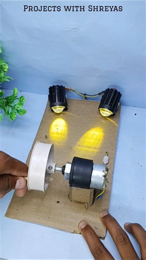 Power Generating With DC Geared Motor 🔥🔥 #schoolproject #experiment #secrethacks #diy #ideas #viral