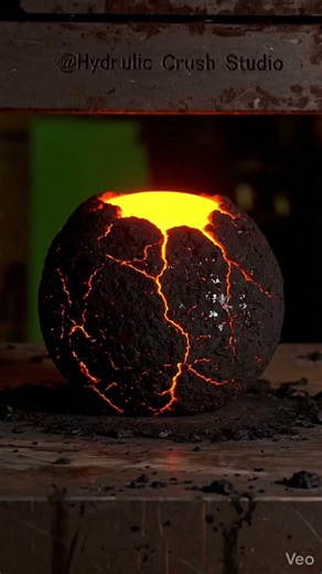 Hydraulic Press vs Molten Lava Ball – Insane Explosion! 🔥💥What Happens When Lava Meets Hydraulic 🔥