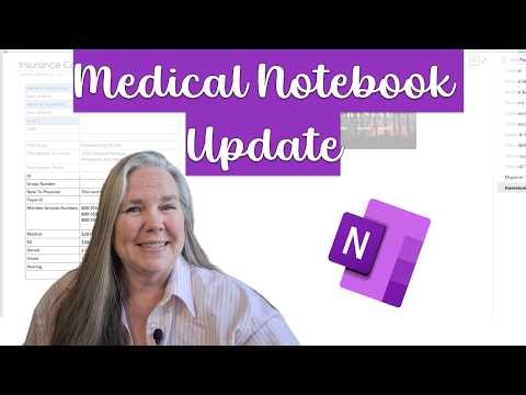 Medical Notebook Update - Insurance Card in OneNote