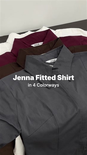 Jenna Fitted Shirt Available in 4 Vibrant Colors