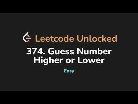 374. Guess Number Higher or Lower | Leetcode Unlocked - Python