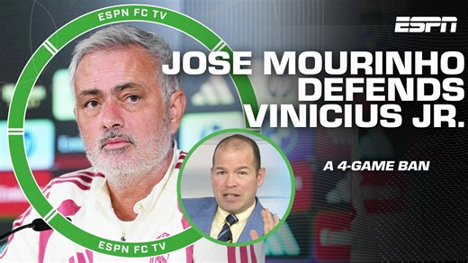 'He earned that red card!' 🗣️ - Moreno on Mourinho's comments on Vini Jr.'s suspension | ESPN FC