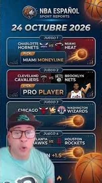​🏀 PRONÓSTICOS DE LA NBA HOY 24 OCTUBRE #nba #nbaespañol #basketball #sportreports #baloncesto