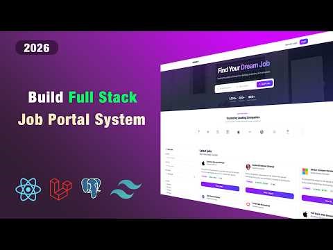 Build & Deploy Full Stack Job Portal System in React js | Laravel API | Project 2026