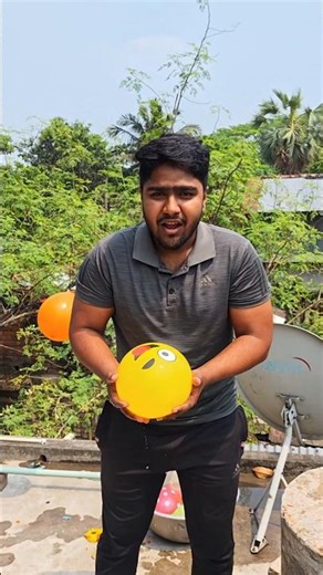 Experiment: Will a Water Balloon Explode Rolling Down a Tall Building?🎈💥 #balloon