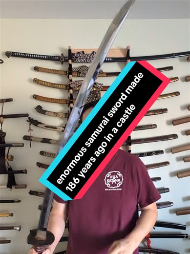 enormous samurai sword made 186 years ago in a castle | samurai
