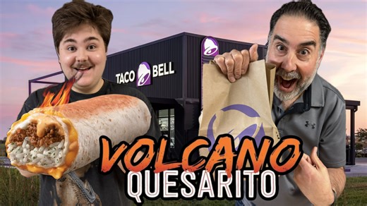 🌋🔥 The Volcano Quesarito has officially returned to Taco Bell — and we tried it ALL. Vito and I headed to Taco Bell to review the long-awaited Volcano Quesarito, plus a hard shell taco with Volcano Sauce and Nacho Fries topped with Volcano Sauce to see how this new heat hits across the menu. The all-new Volcano Sauce is Taco Bell’s evolution of the legendary Lava Sauce — creamy, cheesy, and packed with real spice. We break down the flavor, heat level, and which item it works best on. 🌯 The Vo